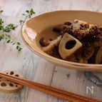 レンコンと牛肉の甘辛炒め