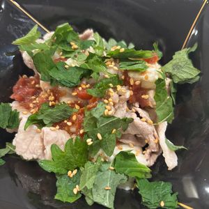 843565の作ってみた!投稿(さっぱり食べやすい♪【豚しゃぶと長芋の梅だれ和え】)