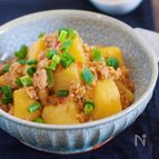 煮込みは10分♪『新じゃがの麻婆風そぼろあんかけ』