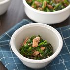 青菜といわしのごま油和え