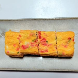 ふうかの作ってみた!投稿(定食屋さんの紅生姜と葱の卵焼き)