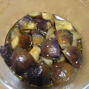 ももの作ってみた!投稿(レンジであと一品！なすの旨ぽん煮(冷やしても◎))