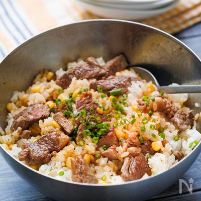 まな板いらず!ステーキライスボウル