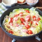 【トマトチーズの豚こまミルフィーユ鍋】節約/白菜大量消費