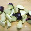 茄子のピリ辛ポン酢和えの工程1
