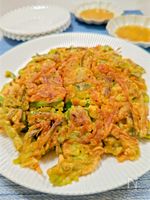 【ピーマンとにんじんのチヂミ】米粉と小麦粉でカリッと美味しい