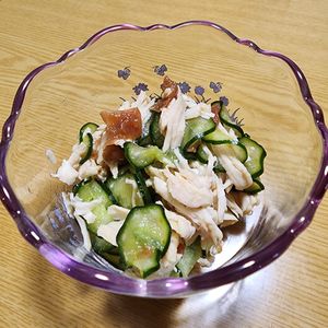 ナムディの作ってみた!投稿(300万再生【ささみときゅうりの梅和え】)
