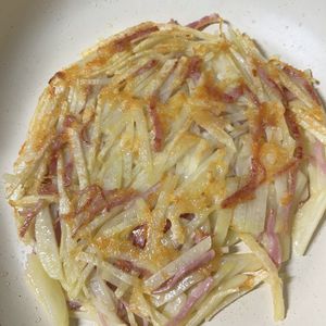 ぐーの作ってみた!投稿(カリっと香ばしい♡『ベーコン&チーズのじゃがいもガレット』)