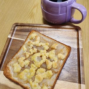 ナムディの作ってみた!投稿(ジャムで簡単！カリカリじゅわっとアップルクランブル風トースト)