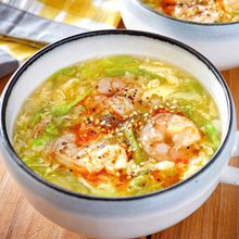 【海老と卵のとろみ中華スープ 】ふわぷり♡えび風味♡