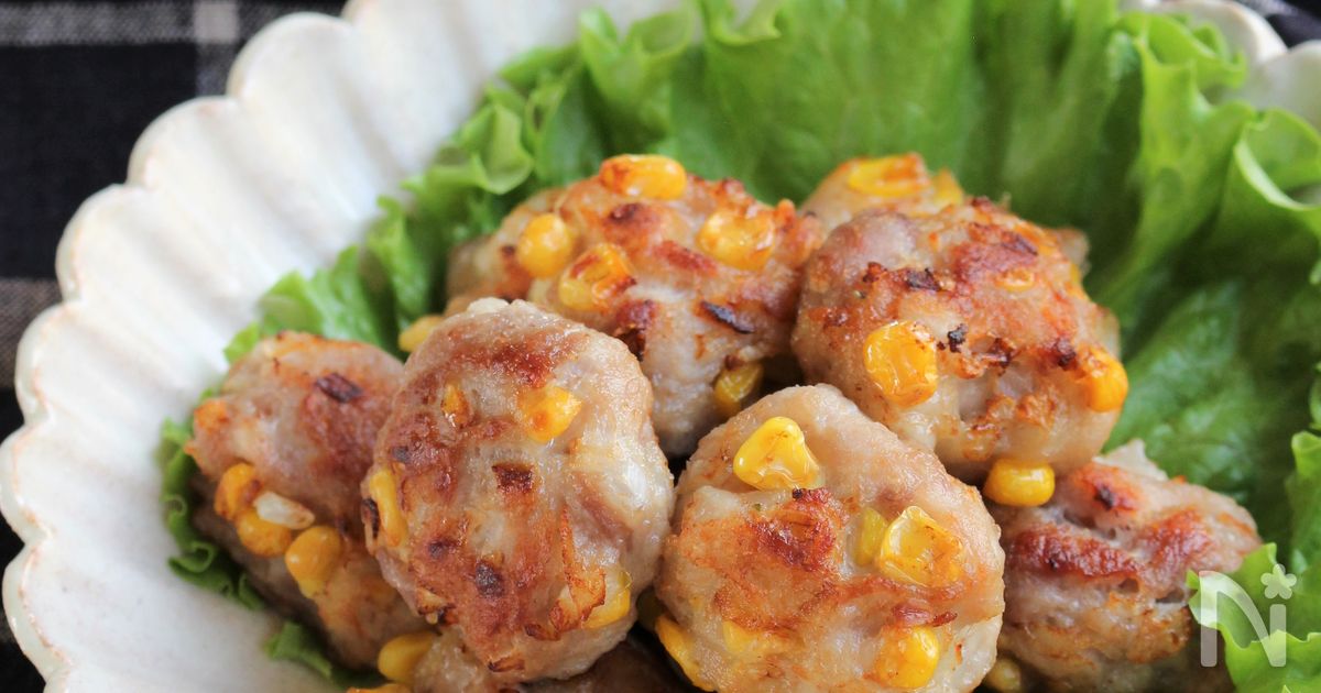 揚げ焼きで簡単お手軽♪豚こまとコーンのだし唐揚げ