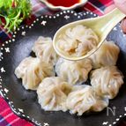 溢れる熱々スープ♡『餃子の皮で作る小籠包』蒸し器不要☆