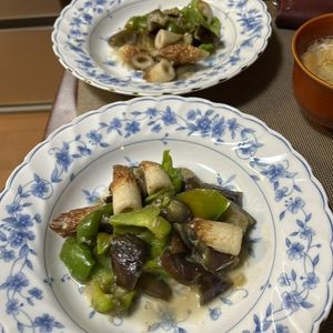 Hikeyの作ってみた!投稿(なすとちくわのコク旨味噌炒め！簡単！節約！ヘルシー！)
