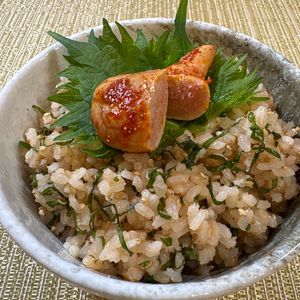 楽ラク手抜キッチン🐶🐾の作ってみた!投稿(切って混ぜ込むだけ！大葉香る♪【和風明太子ごはん】)