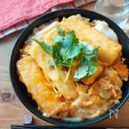 絹厚揚げのカツ丼風【カロリーオフ・節約！】