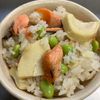 あっこの作ってみた!投稿(最高に美味しい♪♪筍と鮭と枝豆の炊き込みご飯)