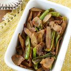 【らくレピ】常備菜＊豚バラと新ごぼうの甘辛炒め