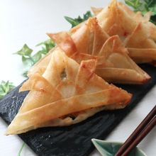 【折り紙カブト春巻き】包丁いらずのかわいいおかず♪