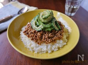 ゴーヤ酢トックのっけタコライス