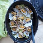 作業３分！アサリとキャベツの白ワイン蒸し