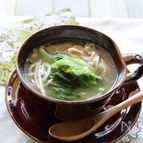 チンゲン菜とえのきと豚肉の中華風スープ