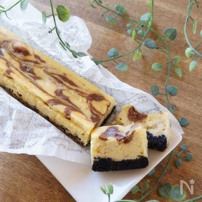 バナナマーブルチーズケーキ・オレオボトム