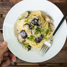 【誰でも簡単にできる!】ナスとひき肉のクリームパスタ
