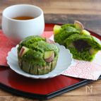 【簡単おやつ】フライパンで簡単！抹茶のさつまいも入り蒸しパン