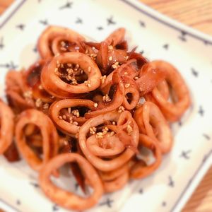 ミルクの作ってみた!投稿(ビールがすすむ！ピリ辛イカ焼き)