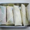 カリッと食べる「薄焼き卵とハムの揚げ春巻き」の工程4