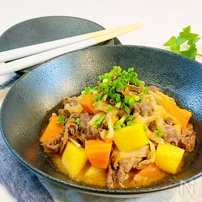 レンジで簡単‼︎【韓国風肉じゃが】ピリ辛らくウマ♡
