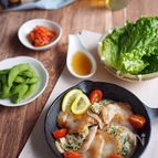 白玉粉で◎もちもちオープン餃子