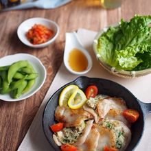 白玉粉で◎もちもちオープン餃子