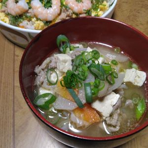 ももの作ってみた!投稿(【本気で旨い豚汁】文句なしのおいしさ!丼で食べたい!)