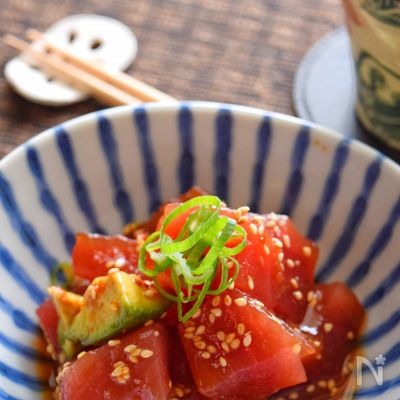 お安いマグロもねっとり美味しく仕上がる簡単!「マグロユッケ」