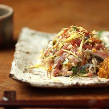 さんまの三枚おろし、刺身、もろ味噌たたき（アジ、イワシでも）