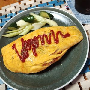 M＊Pの作ってみた!投稿(魚ニソとオートミールのオムライス)