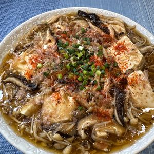 楽ラク手抜キッチン🐶🐾の作ってみた!投稿(【豆腐のきのこあんかけ】熱々とろとろ！)