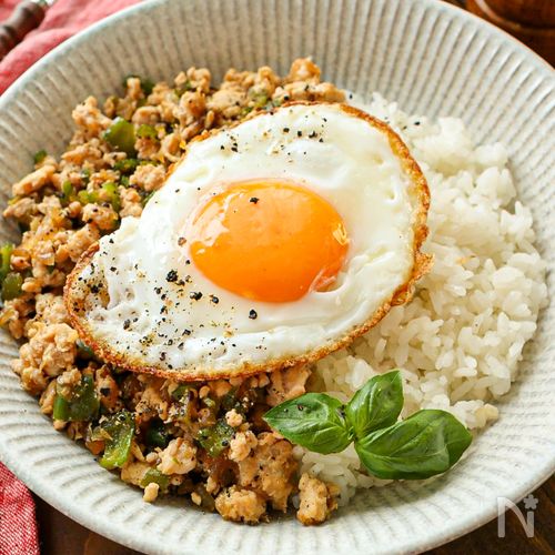 【野菜まるごと!簡単ガパオライス】ナンプラーなしで作れる♡