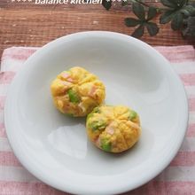 レンジで！時短お弁当おかず。ハムと枝豆の茶きん卵