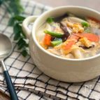 【業務スーバーレシピ】水餃子の彩り中華スープ