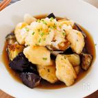 『鶏むねとなすの揚げ出し風』揚げずにお手軽☆あんが絡む♬