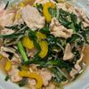 くだもの大好きの作ってみた!投稿(【豚肉と小松菜ともやしのしょうが醤油炒め】ボリュームおかず！)