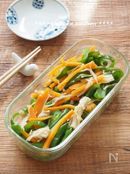 チンして和えるだけ。ピーマンの３色うま塩和え【作り置き】