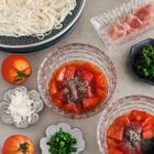 1000万再生のバズりレシピ!「冷凍トマトペッパーそうめん」【簡単混ぜるだけ】