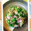 チョロリスの作ってみた!投稿(ほうれん草とベーコンのバター醤油焼きそば)