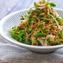 包丁まな板不用！＊切り干し大根と豆苗と鯖缶の中華サラダ＊