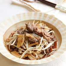 牛肉とエリンギのオイスター黒胡椒炒め