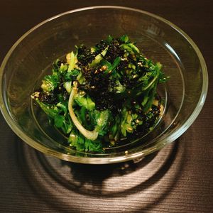 りんの作ってみた!投稿(【春菊と長ねぎのチョレギ風サラダ】絶品ダレでぺろりといける)