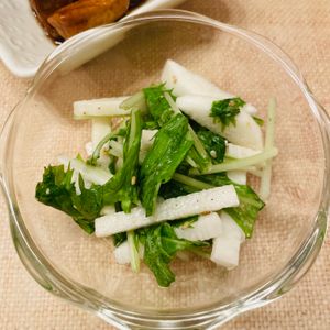 ちひろの作ってみた!投稿(【水菜と長芋のシャキシャキつゆサラダ】和えるだけ！)